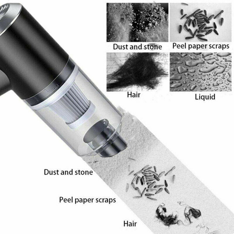 Portable Handheld Vacuum Cleaner - Cordless Car & Home Vacuum 5500Pa Suction