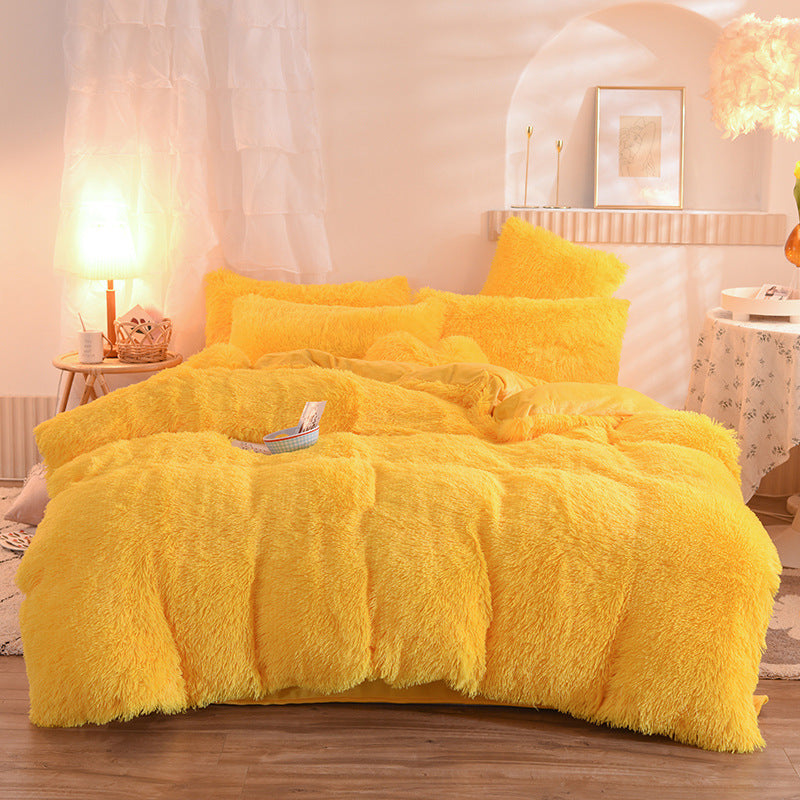 Luxury Thick Fleece Duvet Cover Set - Ultra-Soft Plush Winter Bedding for Queen & King Beds