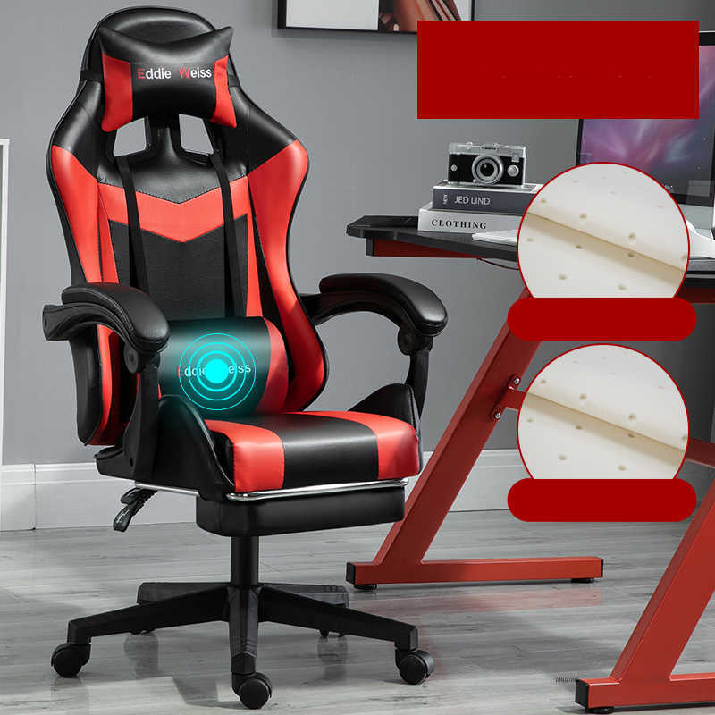 Gaming Office Chair with USB Massage & Footrest - Ergonomic UK