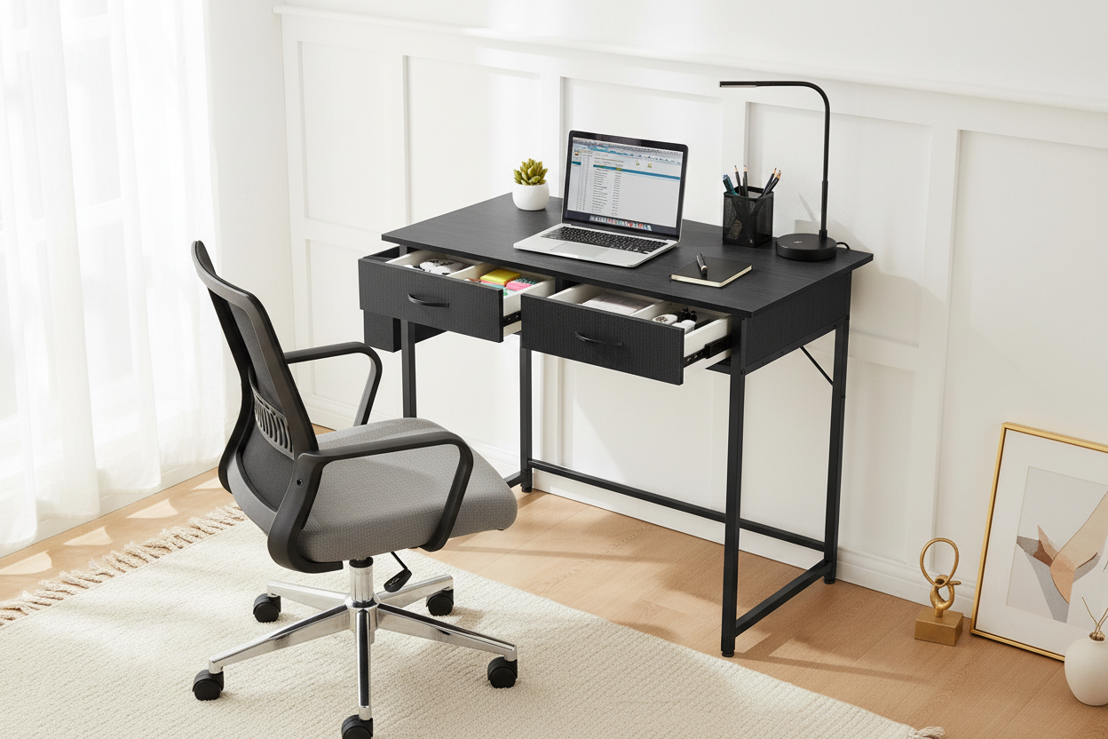 Small Home Office Bedroom Writing Learning Computer Desk - Compact Study Table