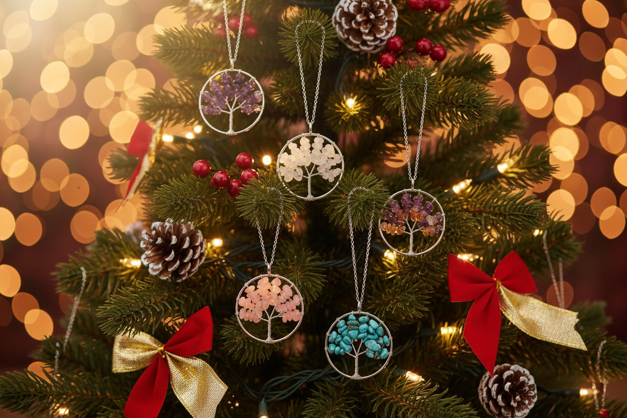 Tree of Life Pendant Necklace - Hand Wired Stainless Steel Lucky Charm