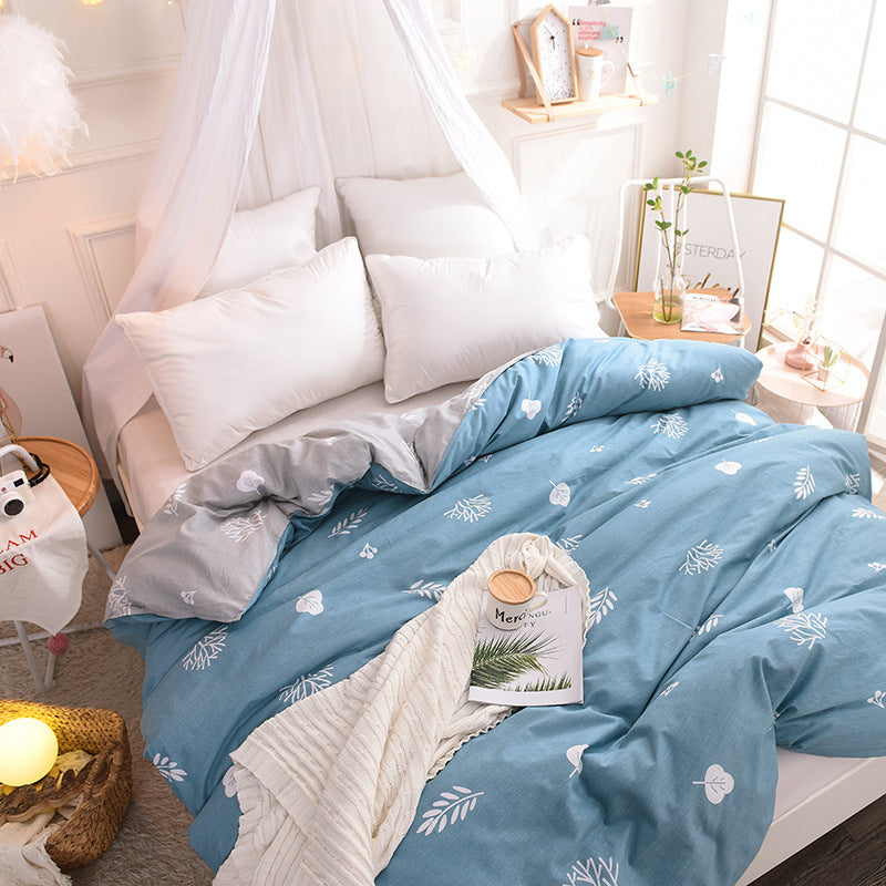 100% Cotton Duvet Cover - Soft Breathable Bed Quilt Cover