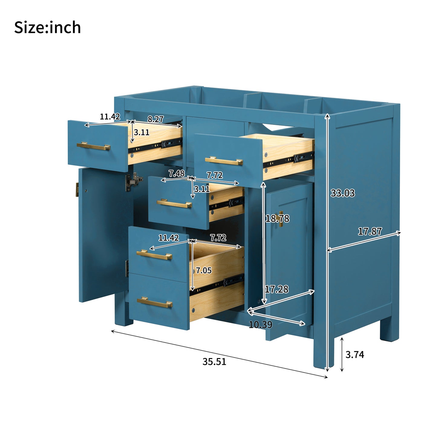 Solid Wood Bathroom Storage Cupboards - Premium Wooden Bathroom Cabinet