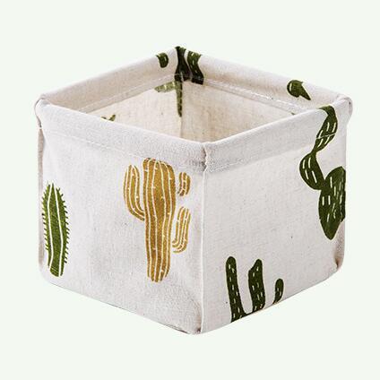 Cotton Linen Storage Basket - Decorative Organizer for Shelf and Closet
