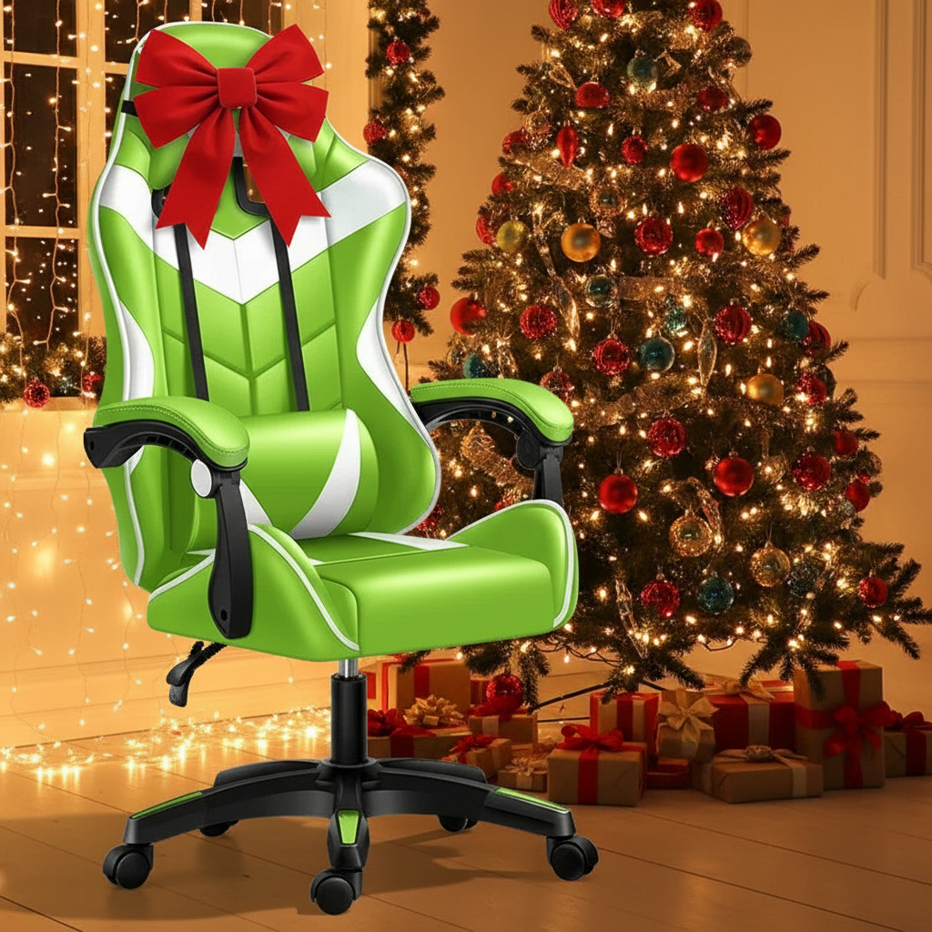 Reclining Gaming Chair with Footrest - Ergonomic Office Chair for Students & Gamers