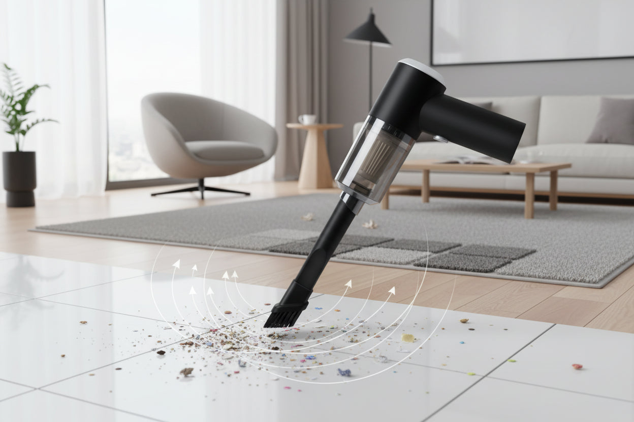 Portable Handheld Vacuum Cleaner - Cordless Car & Home Vacuum 5500Pa Suction