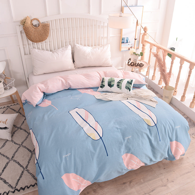 100% Cotton Duvet Cover - Soft Breathable Bed Quilt Cover