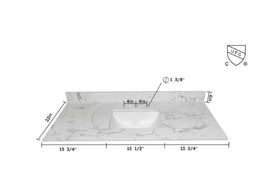 Stone Bathroom Countertop - Premium Natural Stone Vanity Top