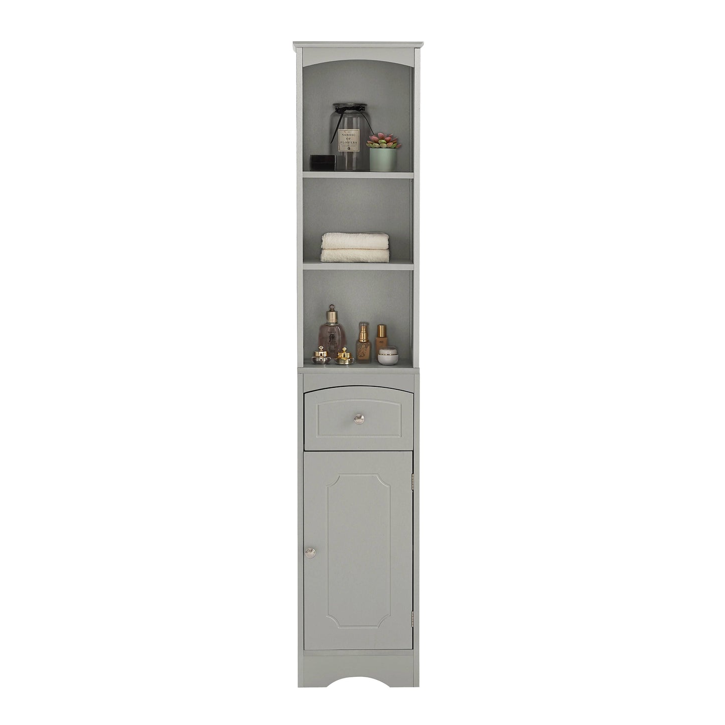 Tall Bathroom Cabinet Storage Cabinet With Drawer Adjustable Shelf