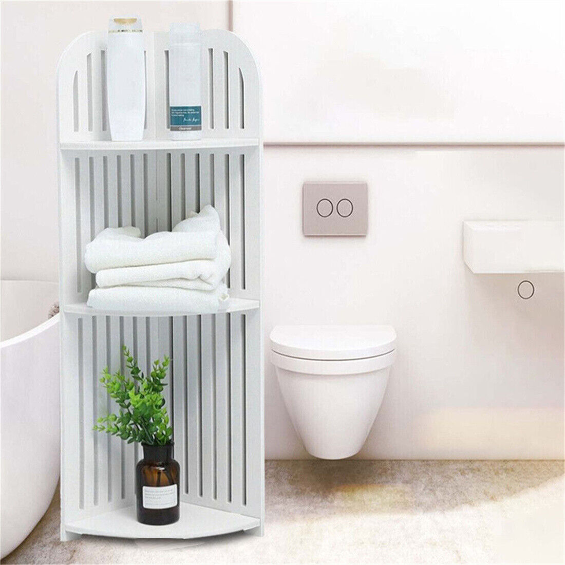 3-Tier Corner Bathroom Shelf - Space-Saving Shower Caddy Storage Organizer