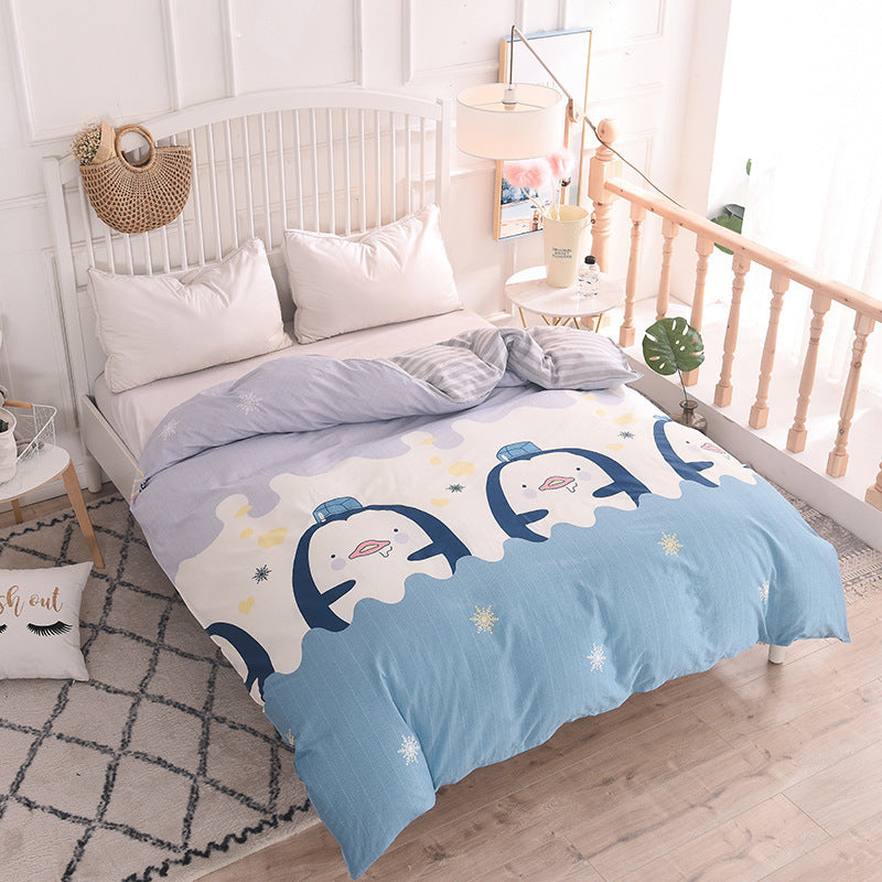 100% Cotton Duvet Cover - Soft Breathable Bed Quilt Cover