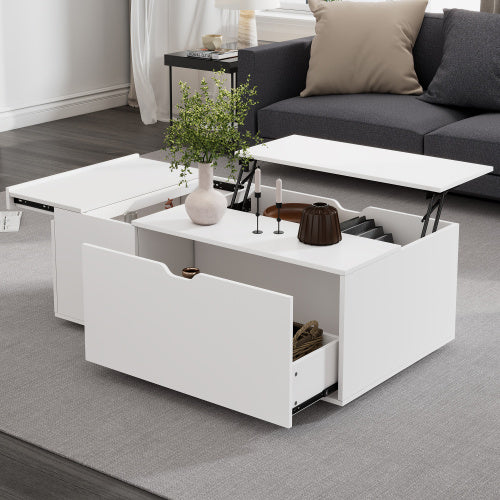 Lift Top Coffee Table with Hidden Storage - Modern Multifunctional Living Room Table