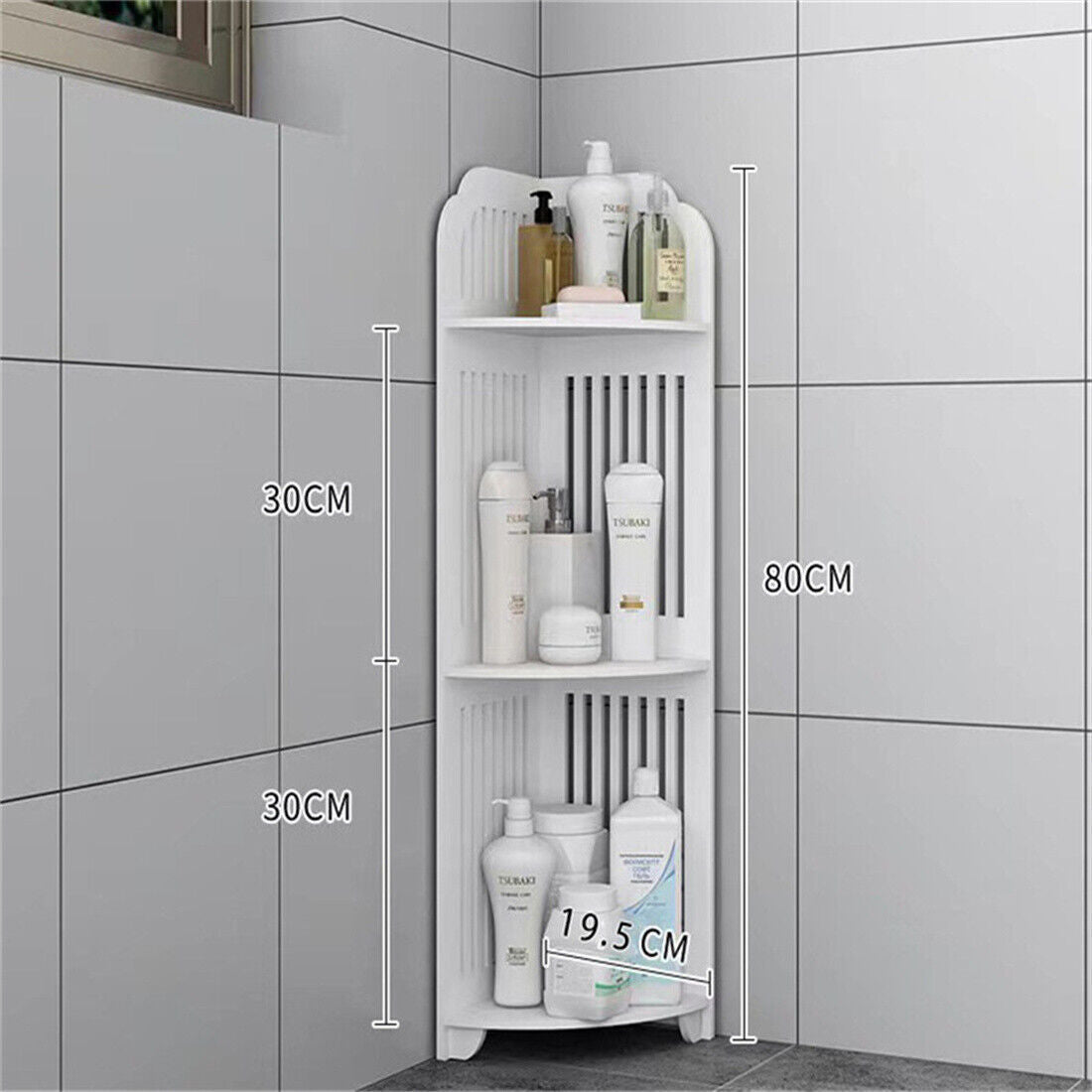 3-Tier Corner Bathroom Shelf - Space-Saving Shower Caddy Storage Organizer