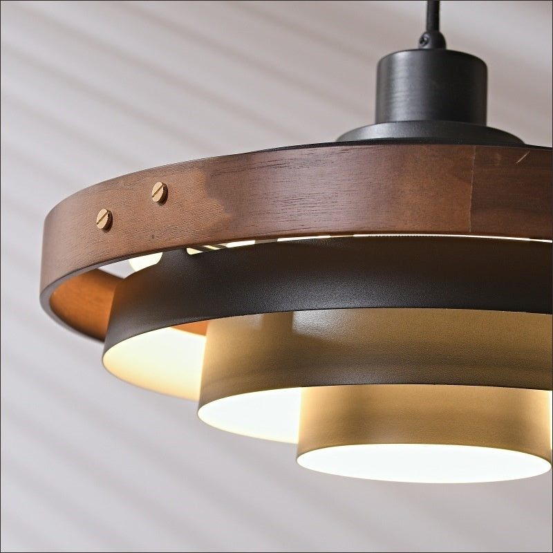 Retro Pendant Light - Wooden Kitchen Island Chandelier for Dining Table & Bar