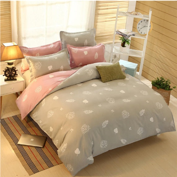 Luxury 4-Piece Bedding Set - Ultra-Soft Polyester Duvet Cover Set for 2m Beds