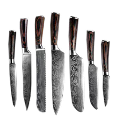 Professional Kitchen Cleaver Knife - Damascus Pattern Chef's Slicing Knife