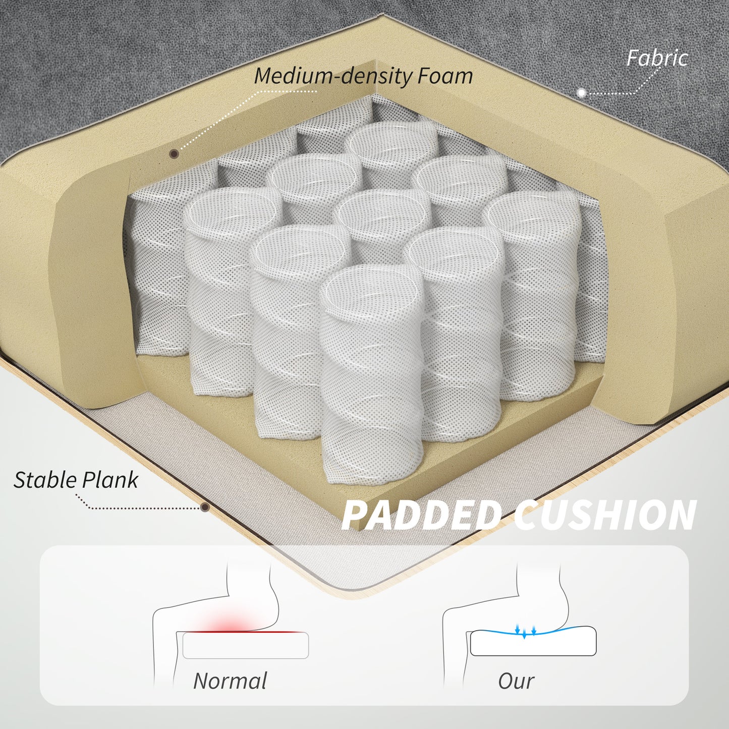 Executive Office Chair with Flip-Up Armrests - Diamond Fabric Computer Chair