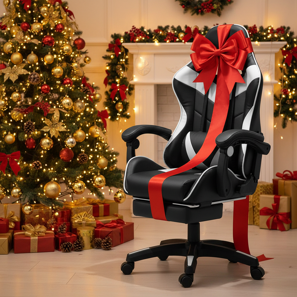 Reclining Gaming Chair with Footrest - Ergonomic Office Chair for Students & Gamers