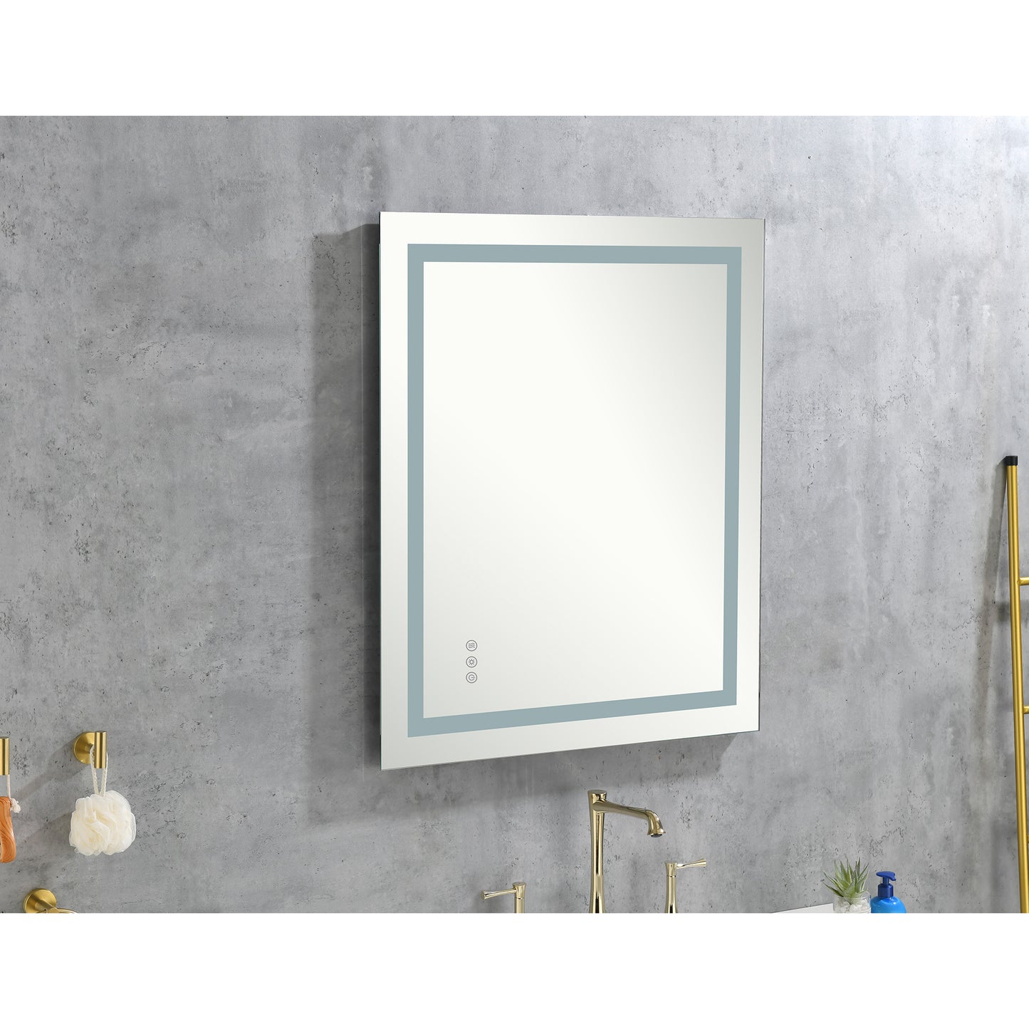 36" x 28" LED Bathroom Mirror - Large Illuminated Wall Mirror with Touch Control