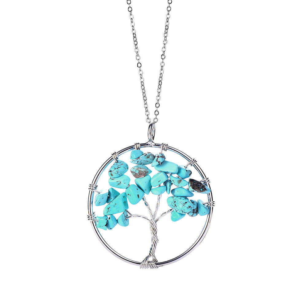 Tree of Life Pendant Necklace - Hand Wired Stainless Steel Lucky Charm