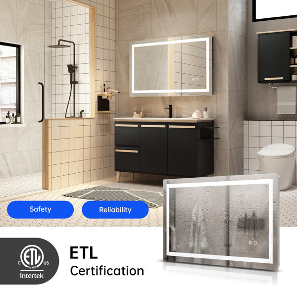 LED Lighting Bathroom Wall Mounted Mirror - Modern Illuminated Vanity Mirror