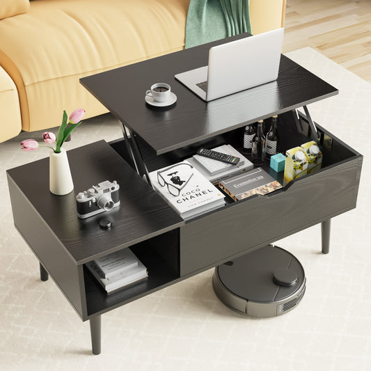 Lift Top Coffee Table with Hidden Storage - Modern Living Room Table