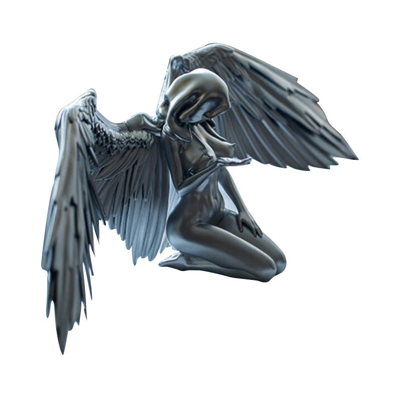 Indoor Wings Angel Resin Ornaments - Modern Silver Decorative Sculpture