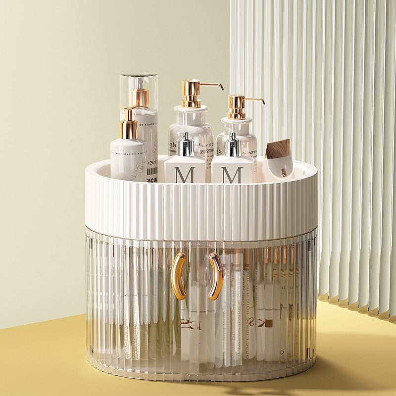 Cosmetics Storage Box - Dustproof Desktop Makeup Organizer with Drawers