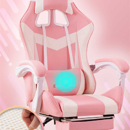 Gaming Office Chair with USB Massage & Footrest - Ergonomic UK