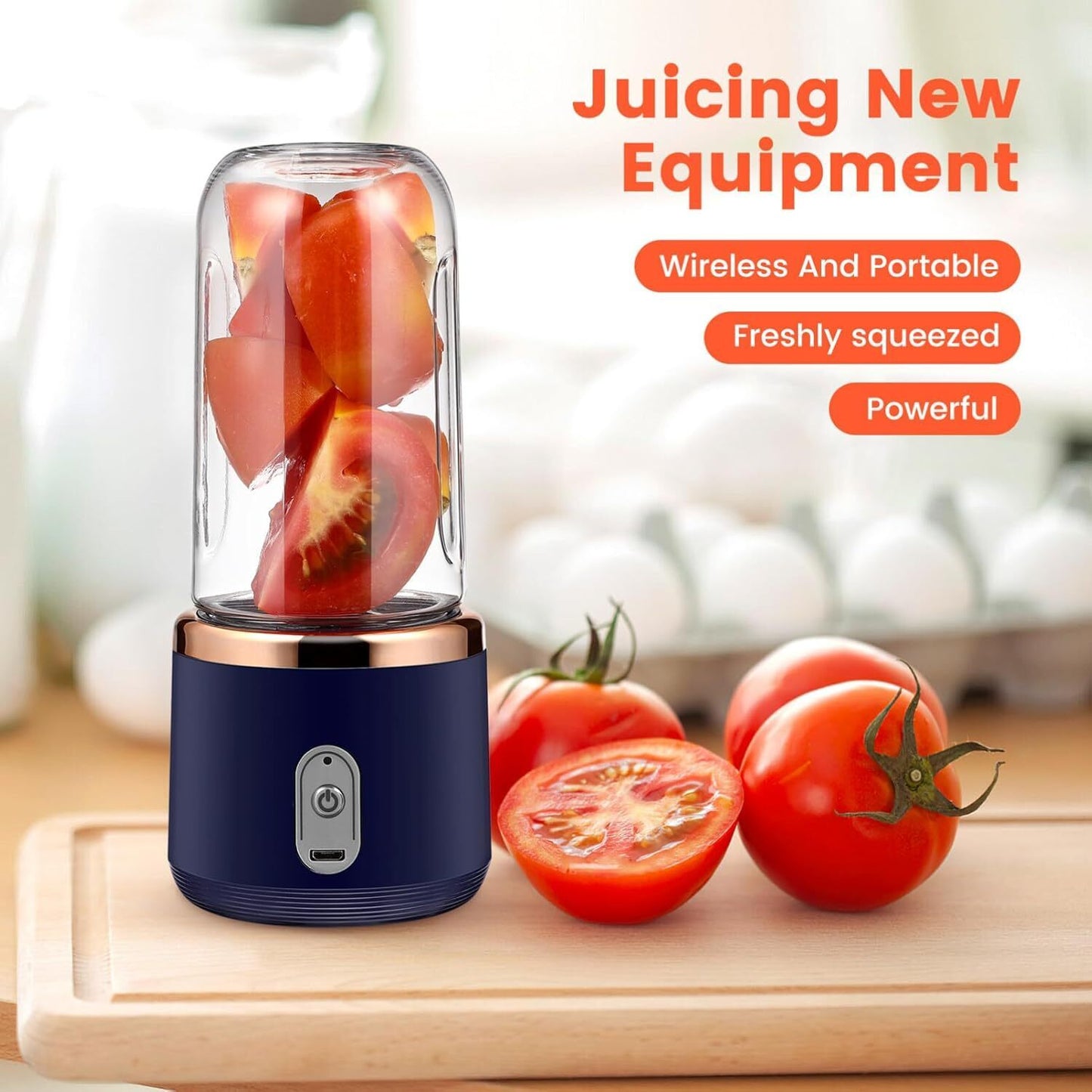 Rechargeable Portable Blender - USB Electric Smoothie Maker 300ml