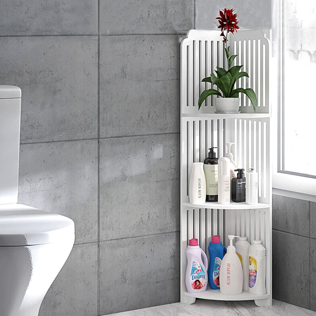 3-Tier Corner Bathroom Shelf - Space-Saving Shower Caddy Storage Organizer