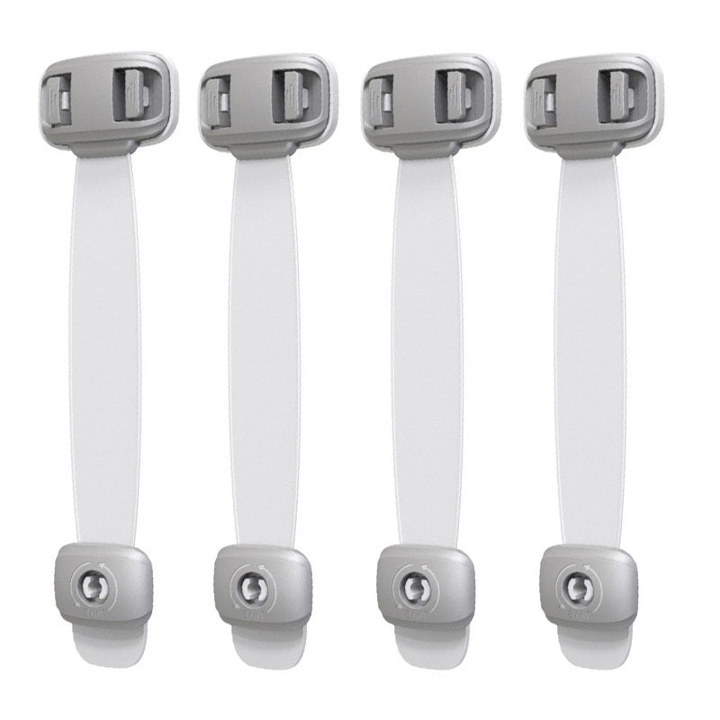 Child Safety Cabinet Locks - Adjustable Adhesive Straps for Baby Proofing (10 Pack)