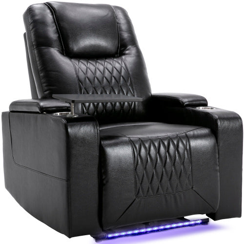 Electric Recliner Chair with USB Charging & LED Lights - Gaming & Home Theater Chair