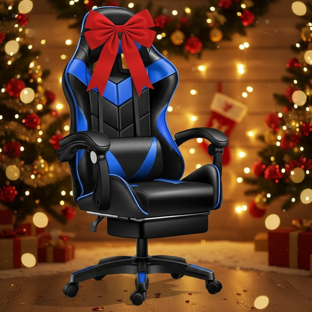 Reclining Gaming Chair with Footrest - Ergonomic Office Chair for Students & Gamers