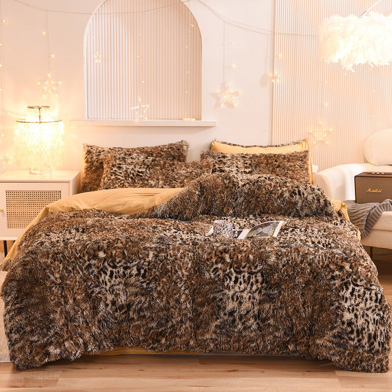 Luxury Thick Fleece Duvet Cover Set - Ultra-Soft Plush Winter Bedding for Queen & King Beds