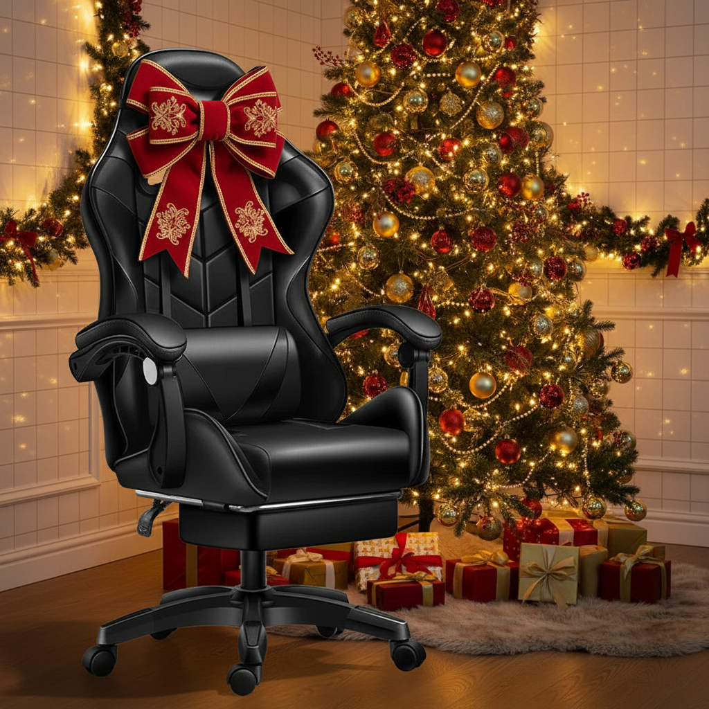 Reclining Gaming Chair with Footrest - Ergonomic Office Chair for Students & Gamers