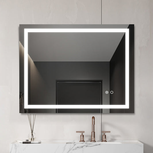 LED Lighting Bathroom Wall Mounted Mirror - Modern Illuminated Vanity Mirror