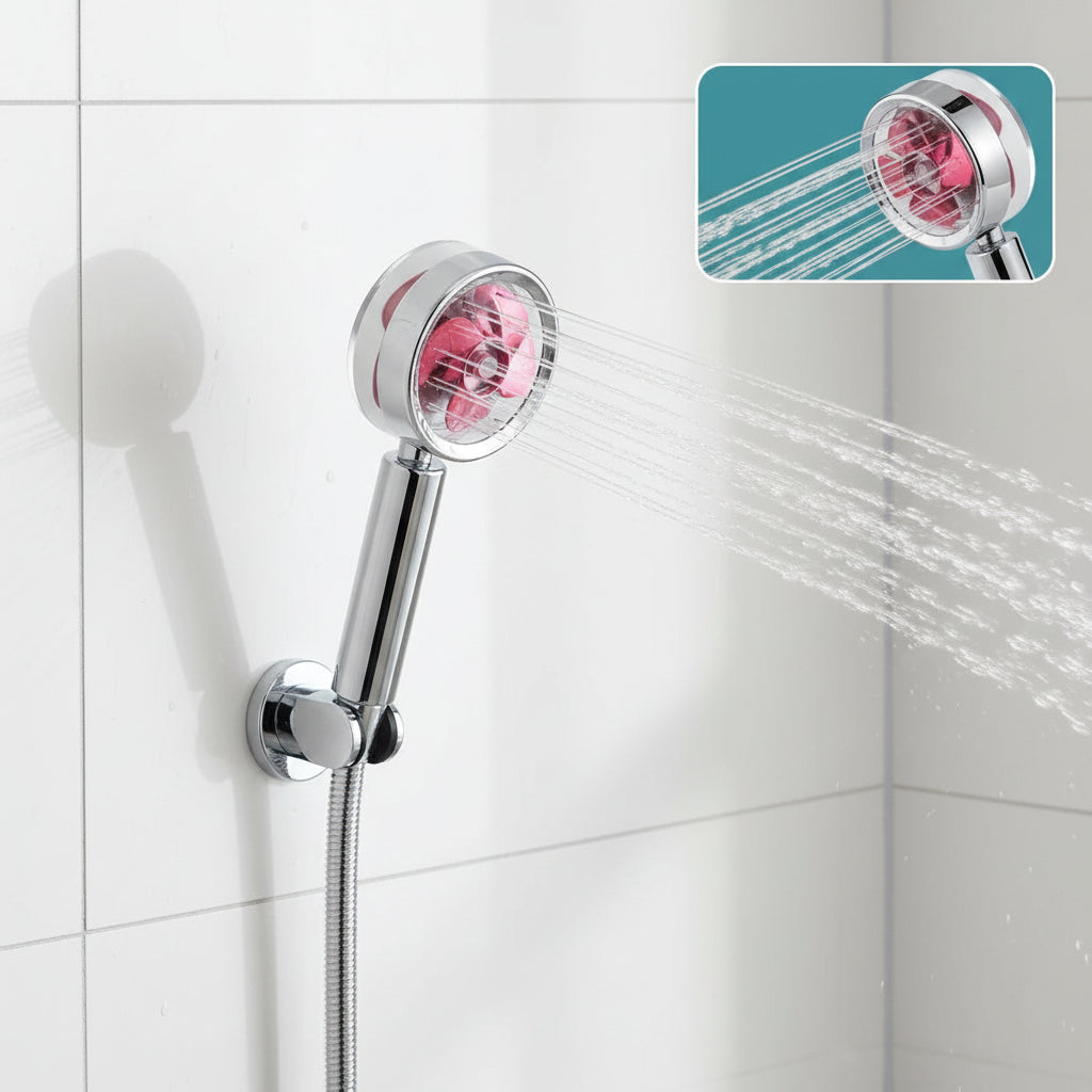 360° Rotating Shower Head with High Pressure - Water Saving Rainfall Spray