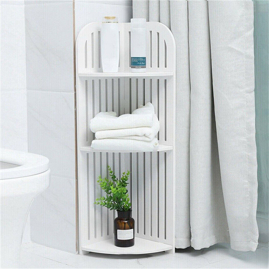 3-Tier Corner Bathroom Shelf - Space-Saving Shower Caddy Storage Organizer