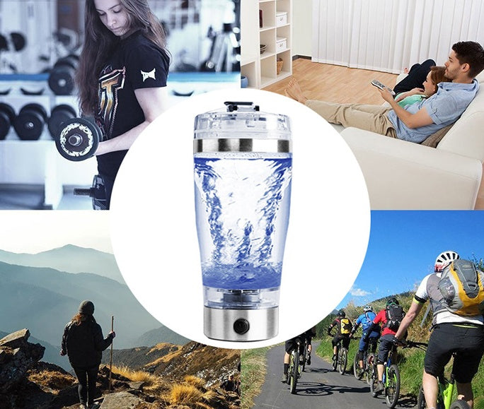 Electric Protein Shaker Bottle - USB Rechargeable Vortex Mixer 600ml