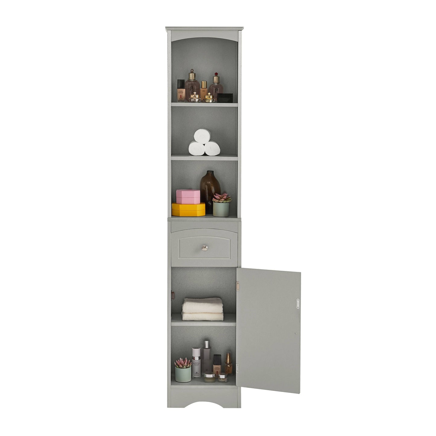 Tall Bathroom Cabinet Storage Cabinet With Drawer Adjustable Shelf