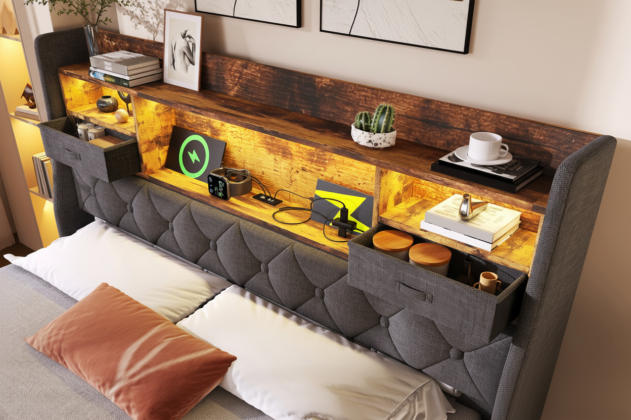 Headboard close-up