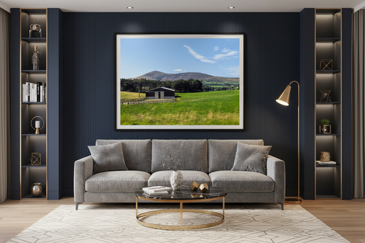 12x16 Scottish Farm Canvas - Highland Countryside with Barn Wall Art