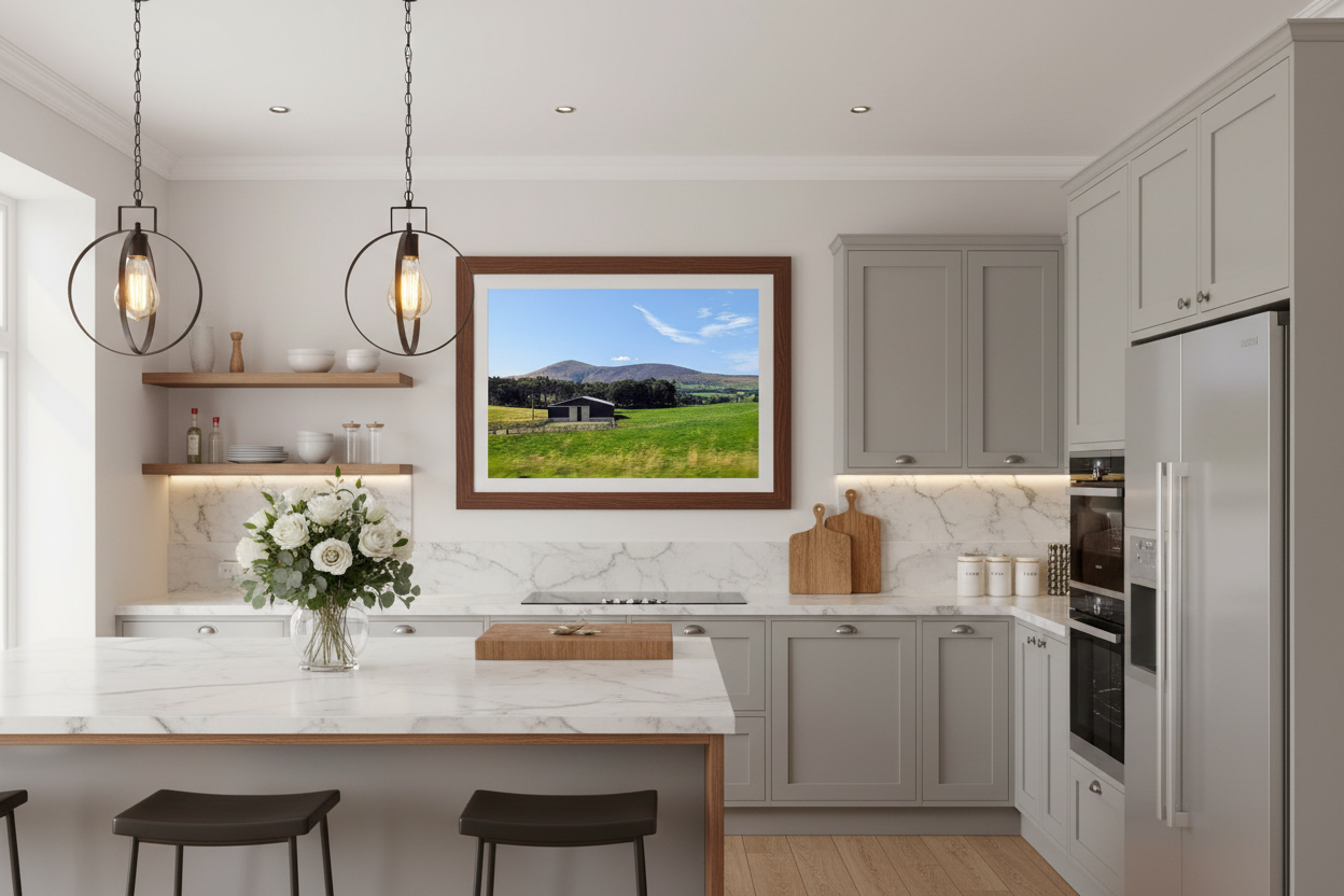 20x30 Scottish Farm Canvas - Highland Countryside with Barn Wall Art